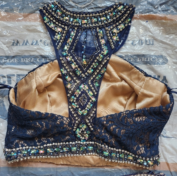 Two piece lace and studded dress - Picture 10 of 10